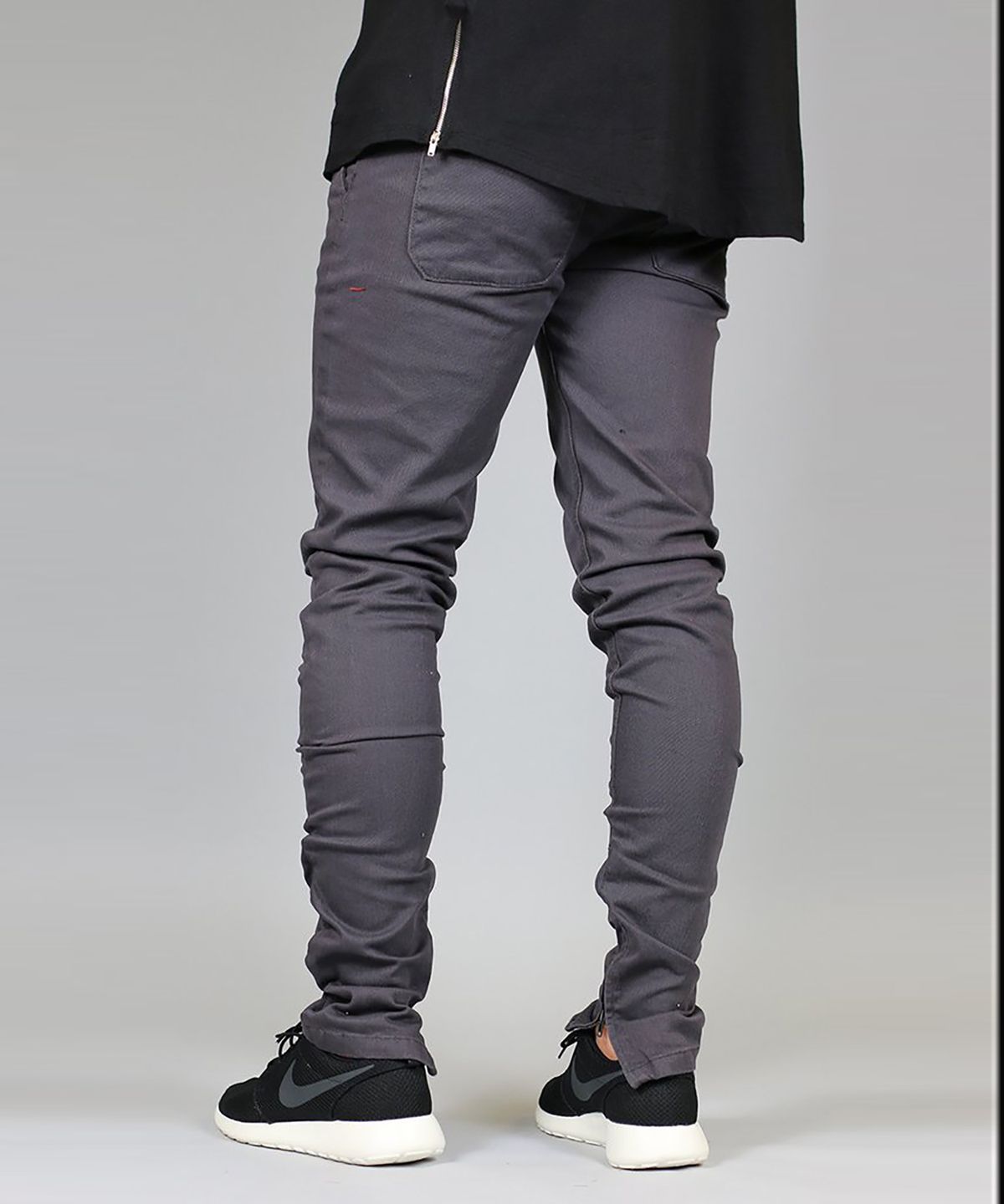 하이퍼 데님(HYPER DENIM) 차콜 지퍼 팬츠
