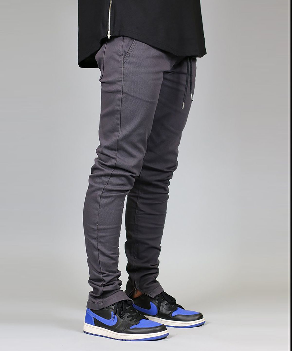 하이퍼 데님(HYPER DENIM) 차콜 지퍼 팬츠