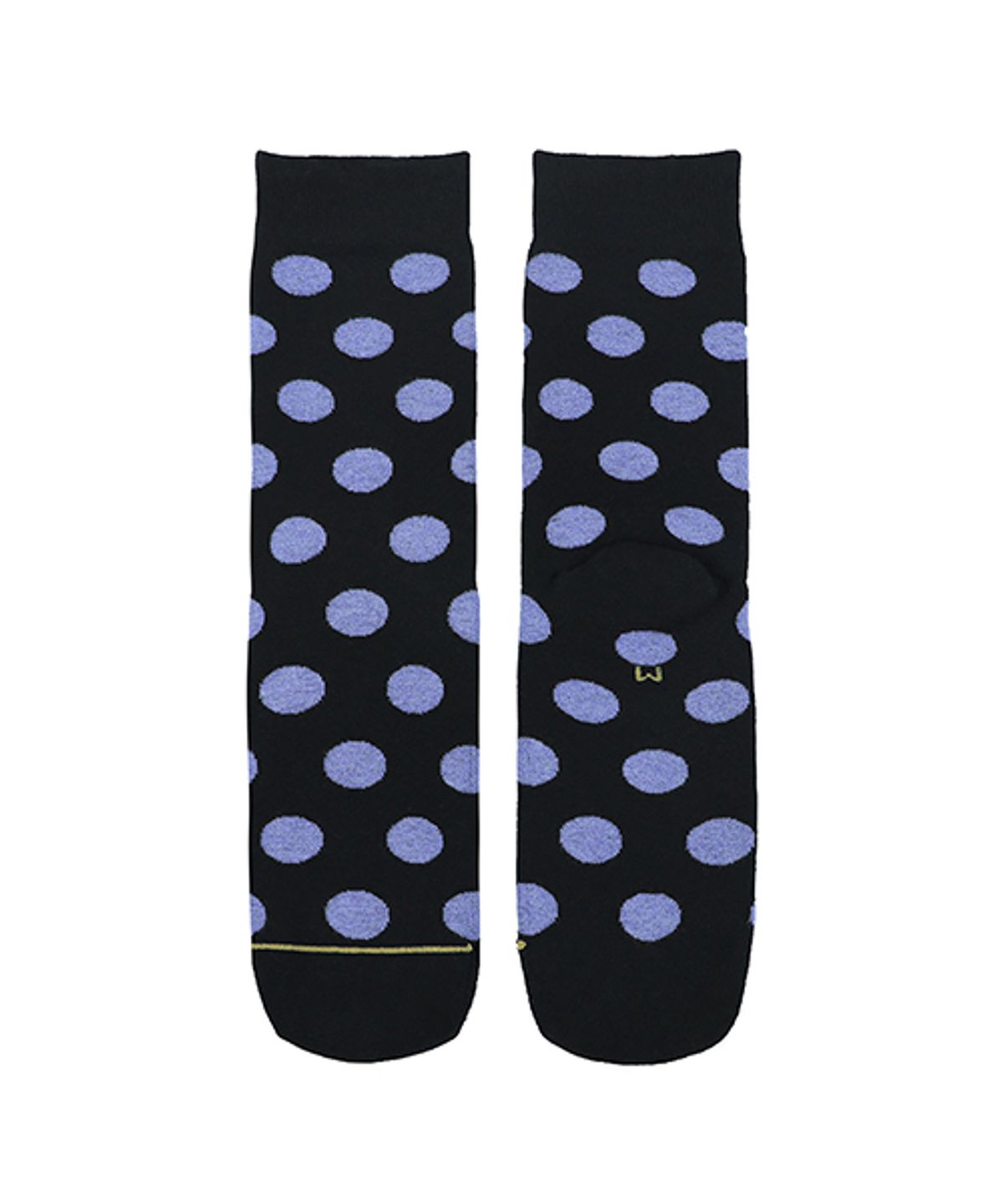 삭스핏(SOXFIT) 블랙 블루 멜란지 도트 크루삭스