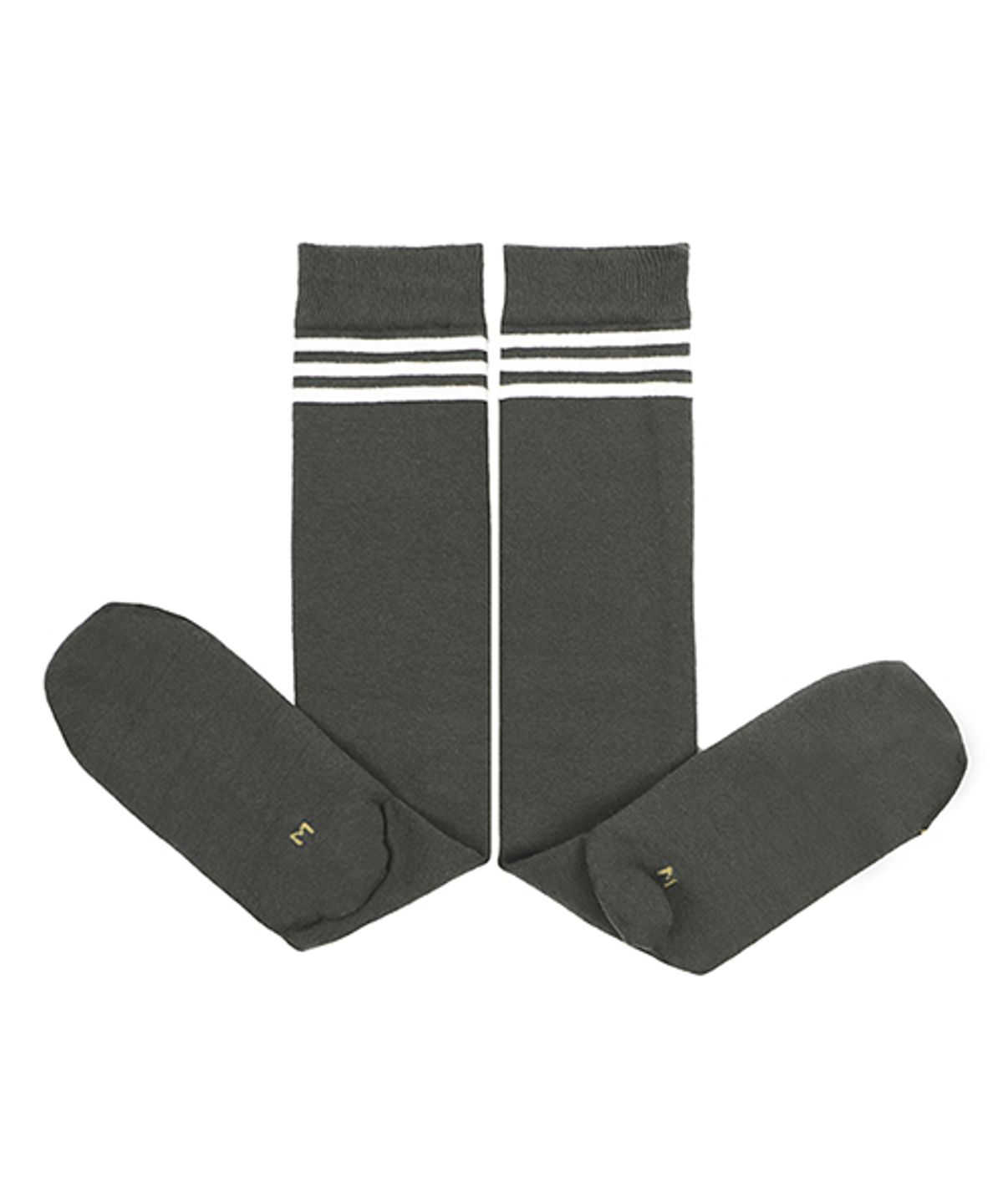 삭스핏(SOXFIT) 차콜 화이트 니하이삭스 니삭스