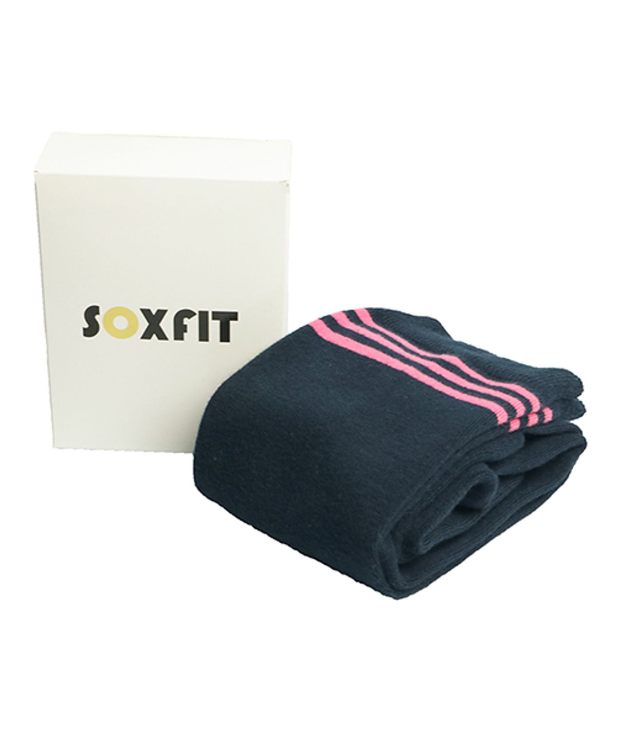 삭스핏(SOXFIT) 네이비 핫핑크 니하이삭스 니삭스