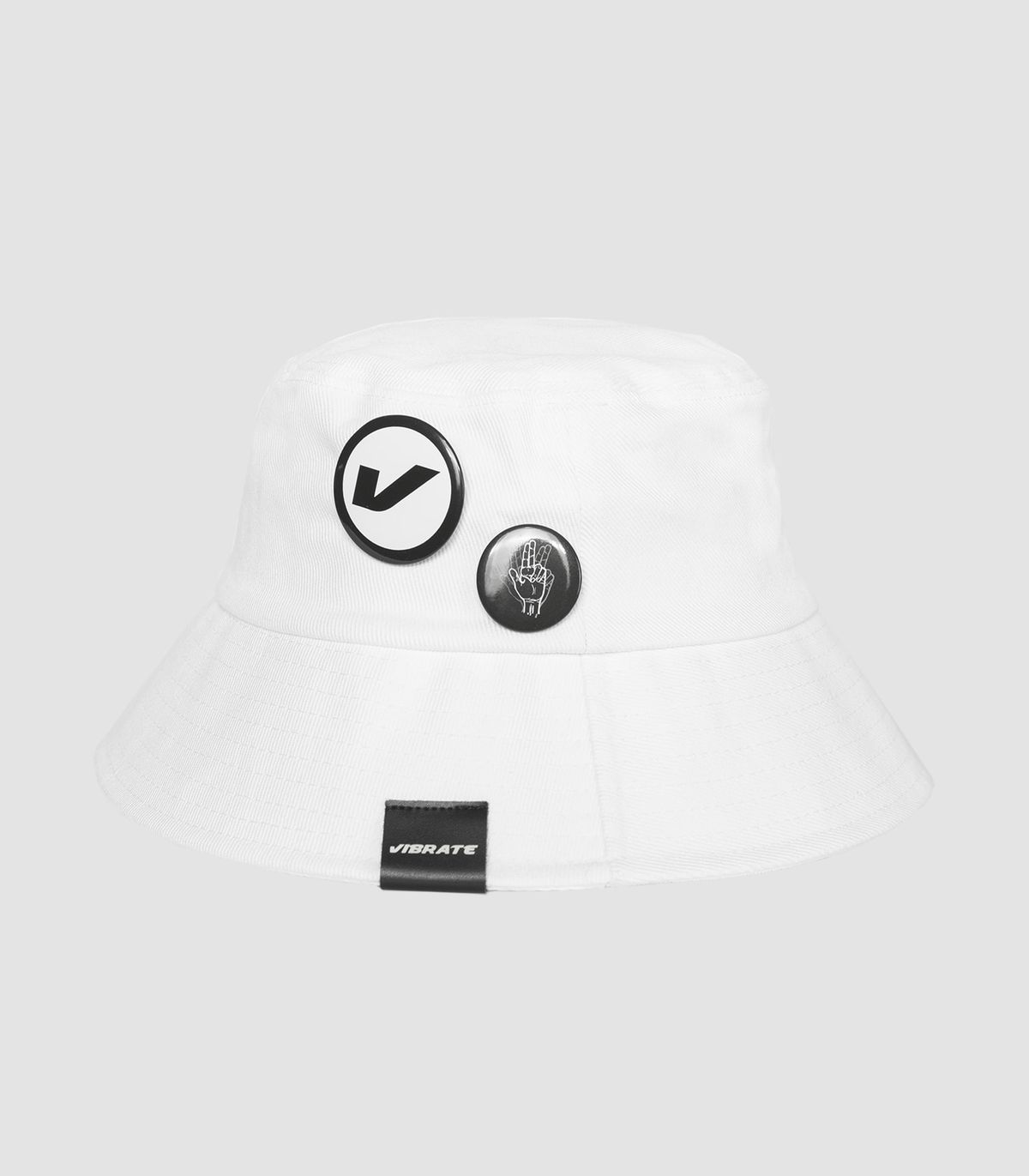 바이브레이트(VIBRATE) CIRCLE BUCKET HAT (white)