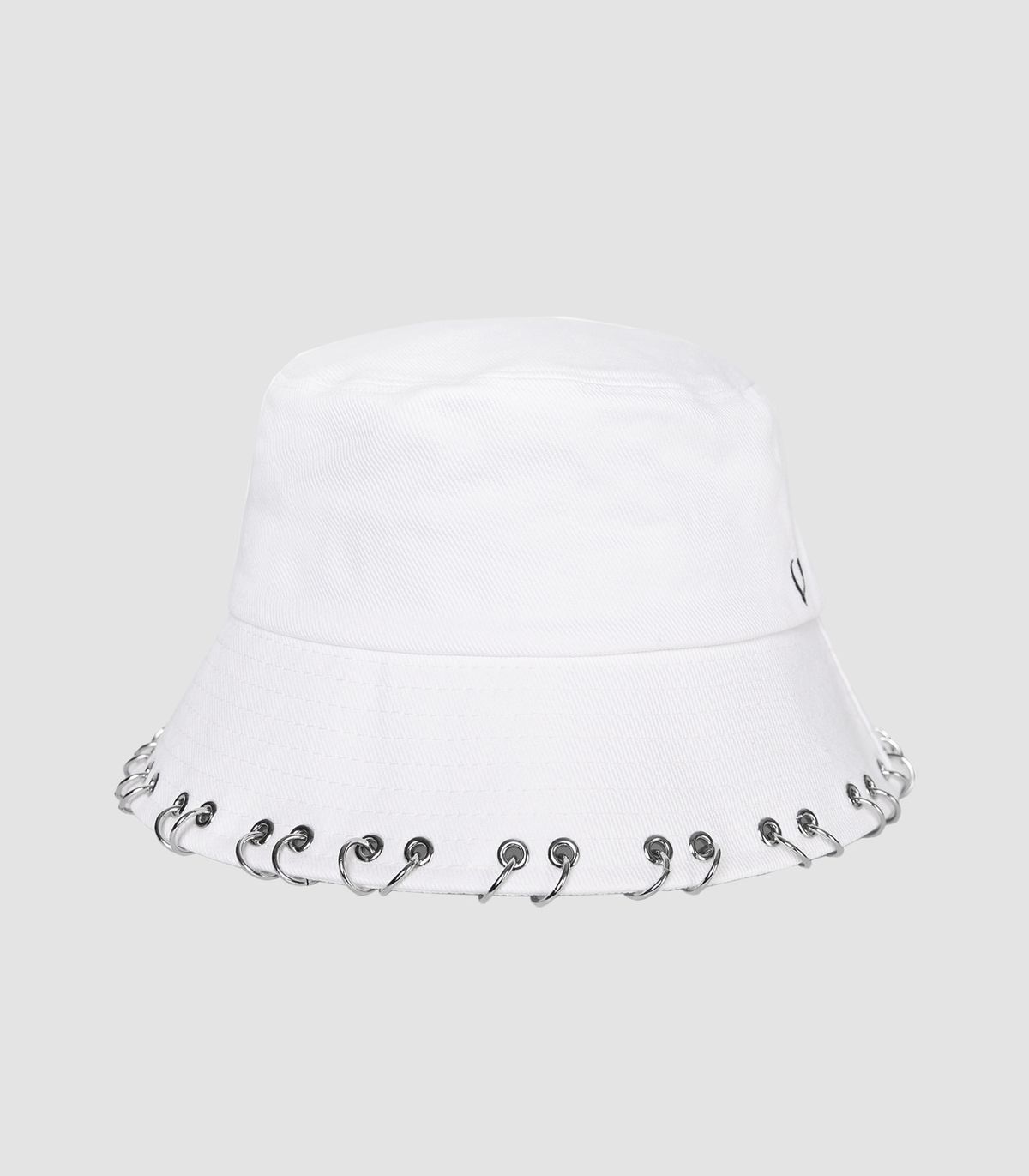 바이브레이트(VIBRATE) BLACKLINE RING PIERCING BUCKET HAT (WHITE)