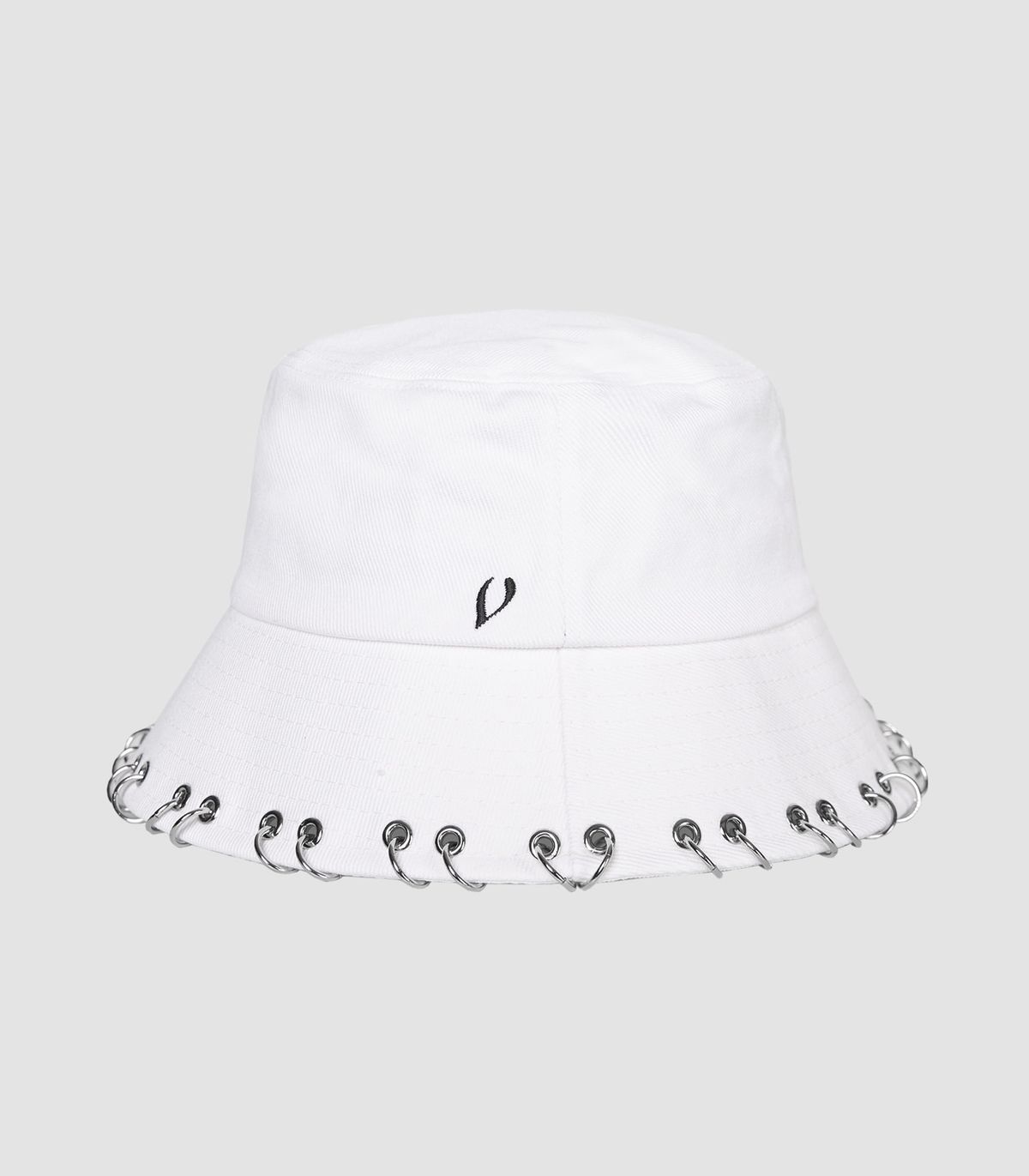 바이브레이트(VIBRATE) BLACKLINE RING PIERCING BUCKET HAT (WHITE)