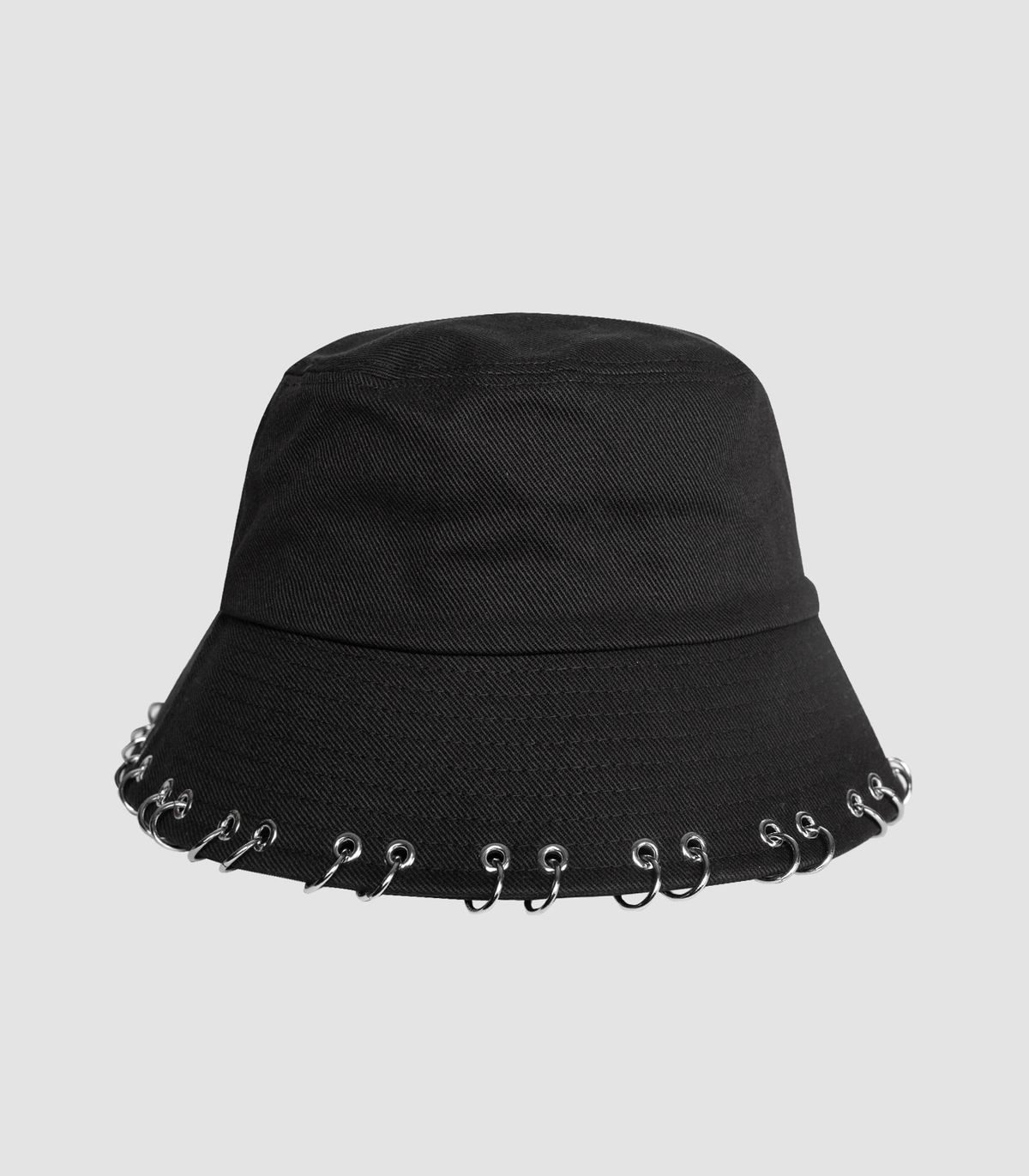 바이브레이트(VIBRATE) BLACKLINE RING PIERCING BUCKET HAT (BLACK)