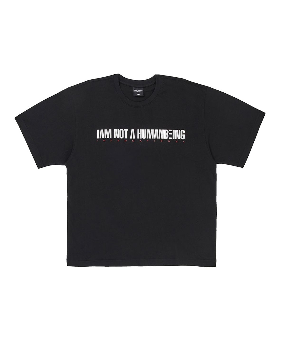 아임낫어휴먼비잉(I AM NOT A HUMAN BEING) I AM NOT A HUMANBEING Short Sleeve T-Shirt - BLACK