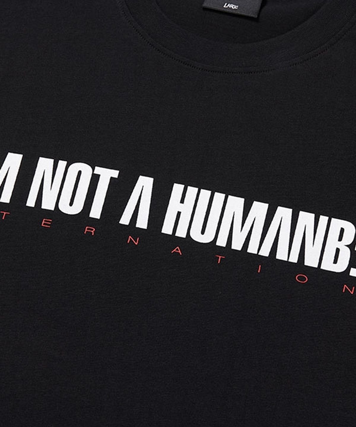 아임낫어휴먼비잉(I AM NOT A HUMAN BEING) I AM NOT A HUMANBEING Short Sleeve T-Shirt - BLACK