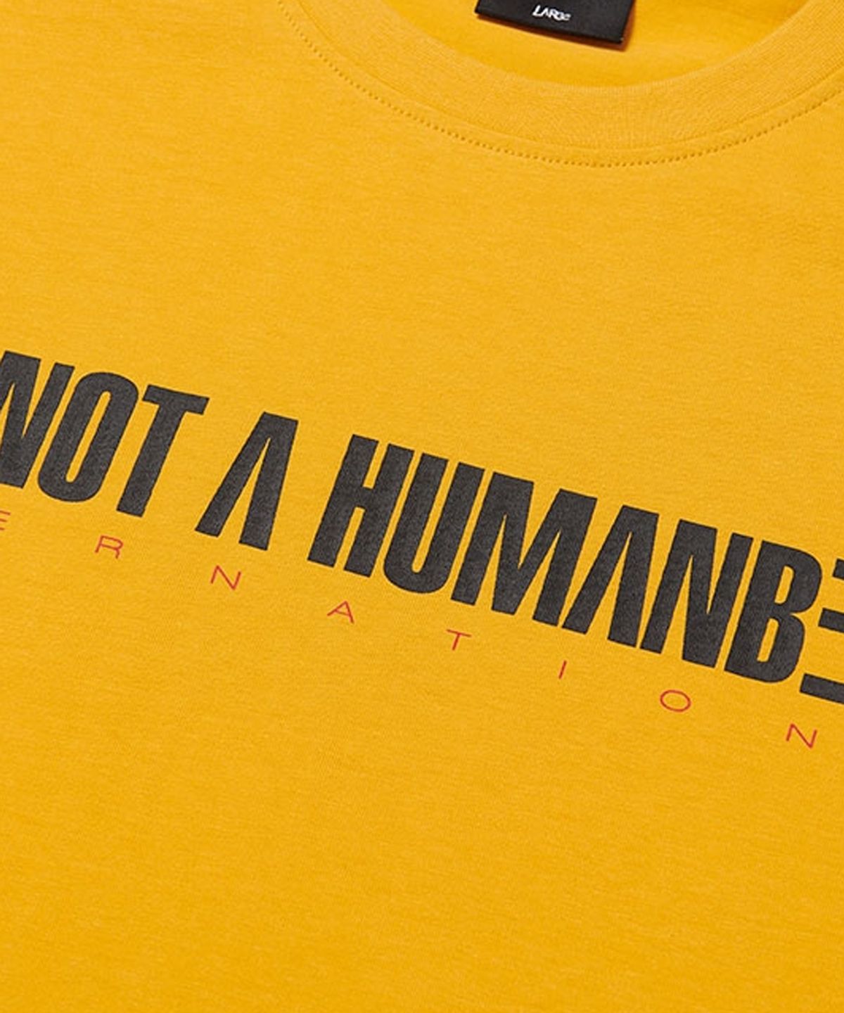 아임낫어휴먼비잉(I AM NOT A HUMAN BEING) I AM NOT A HUMANBEING Short Sleeve T-Shirt - MUSTARD