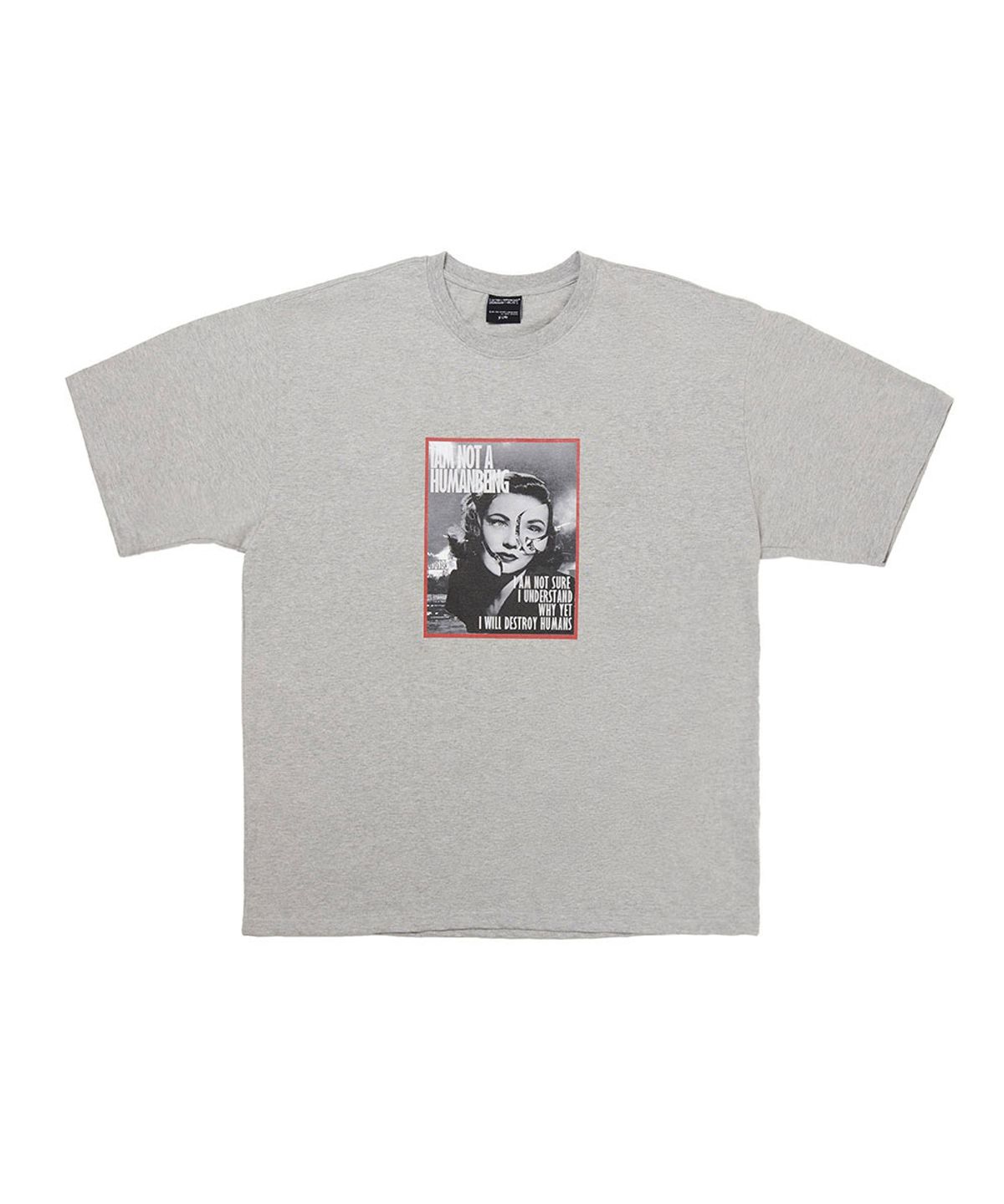 아임낫어휴먼비잉(I AM NOT A HUMAN BEING) Magazine Tee - GREY