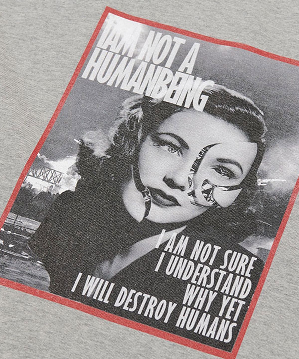 아임낫어휴먼비잉(I AM NOT A HUMAN BEING) Magazine Tee - GREY
