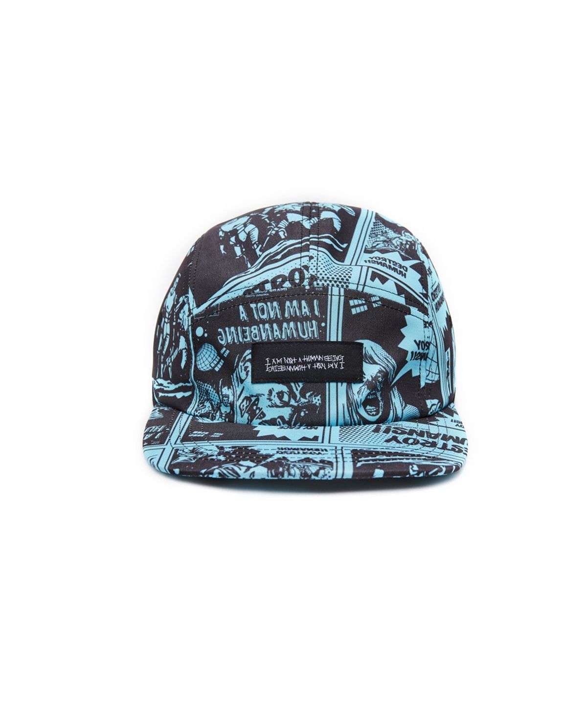 아임낫어휴먼비잉(I AM NOT A HUMAN BEING) Printed Camp hat - TEAL