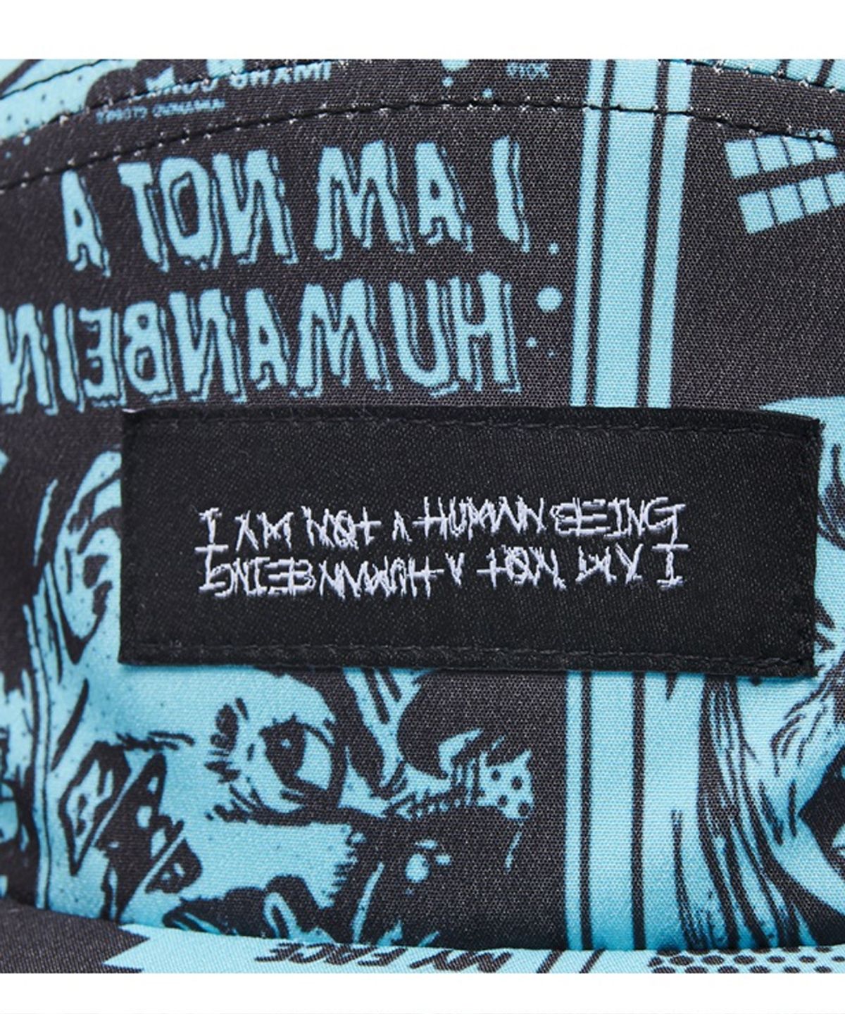 아임낫어휴먼비잉(I AM NOT A HUMAN BEING) Printed Camp hat - TEAL