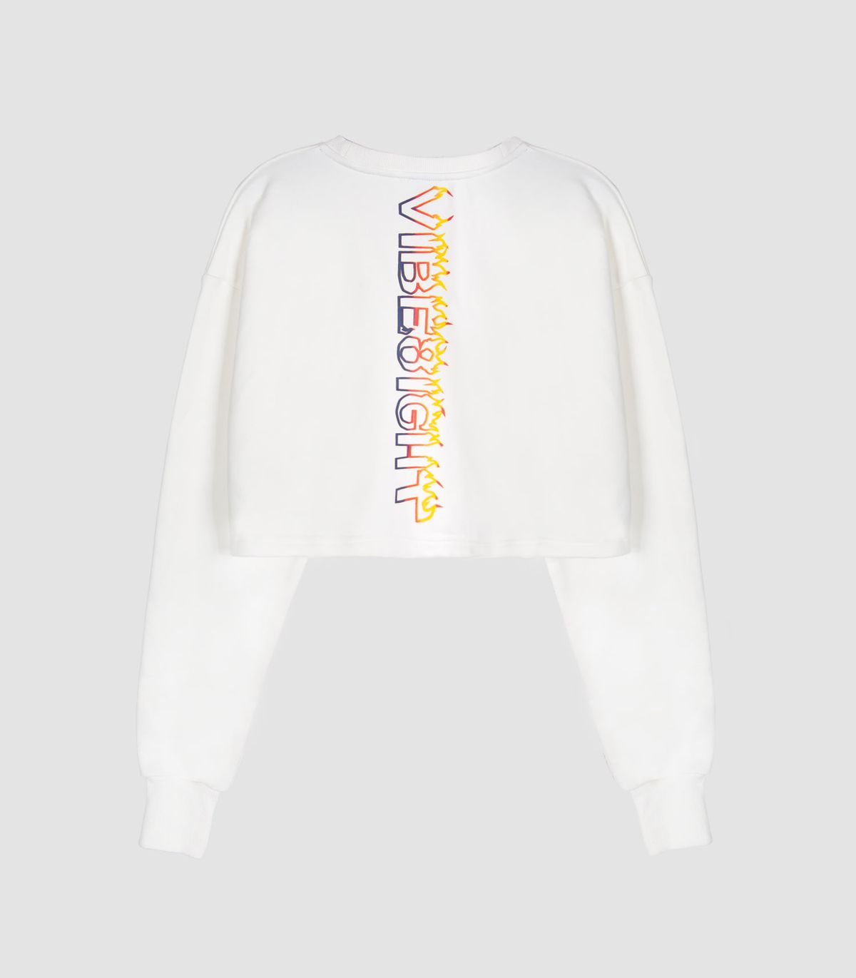 바이브레이트(VIBRATE) BLAZE LOGO CROP TOP (WHITE)