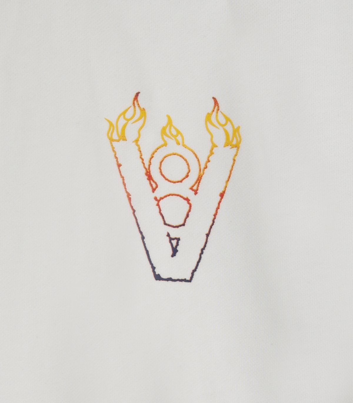 바이브레이트(VIBRATE) BLAZE LOGO CROP TOP (WHITE)
