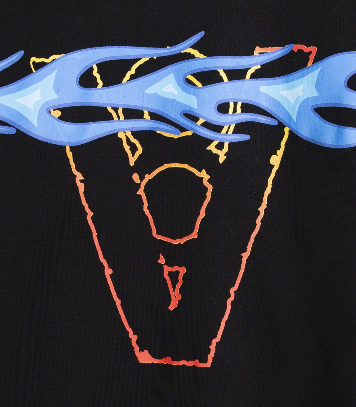 바이브레이트(VIBRATE) FLAME LINE SWEAT SHIRT (BLACK)