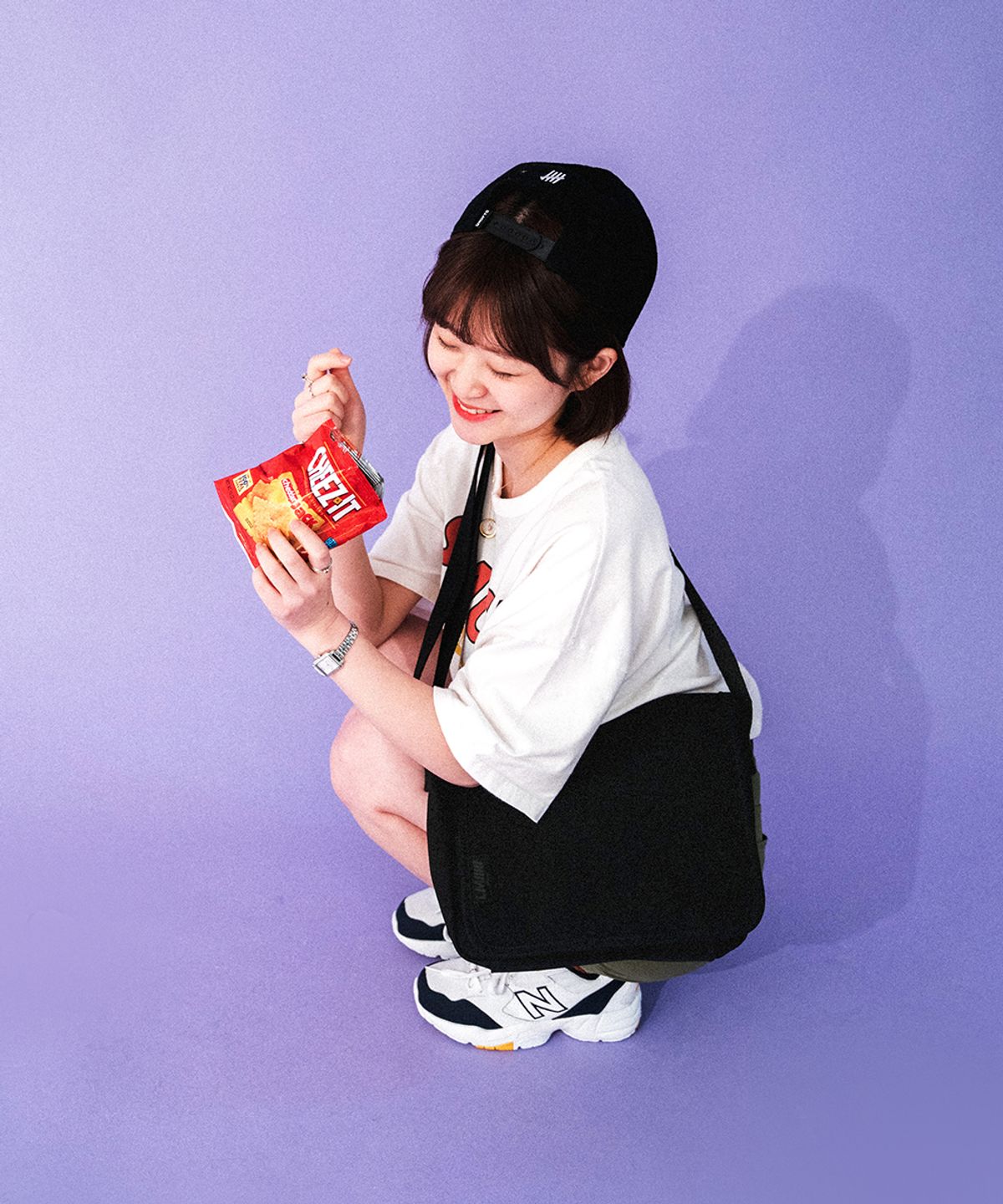 르마인(LEMINE) 코튼스퀘어백(블랙)