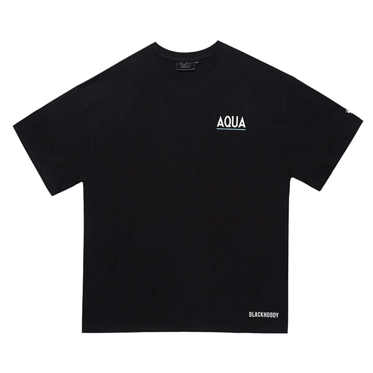 블랙후디(BLACK HOODY) AQUA 1/2 TEE BLACK