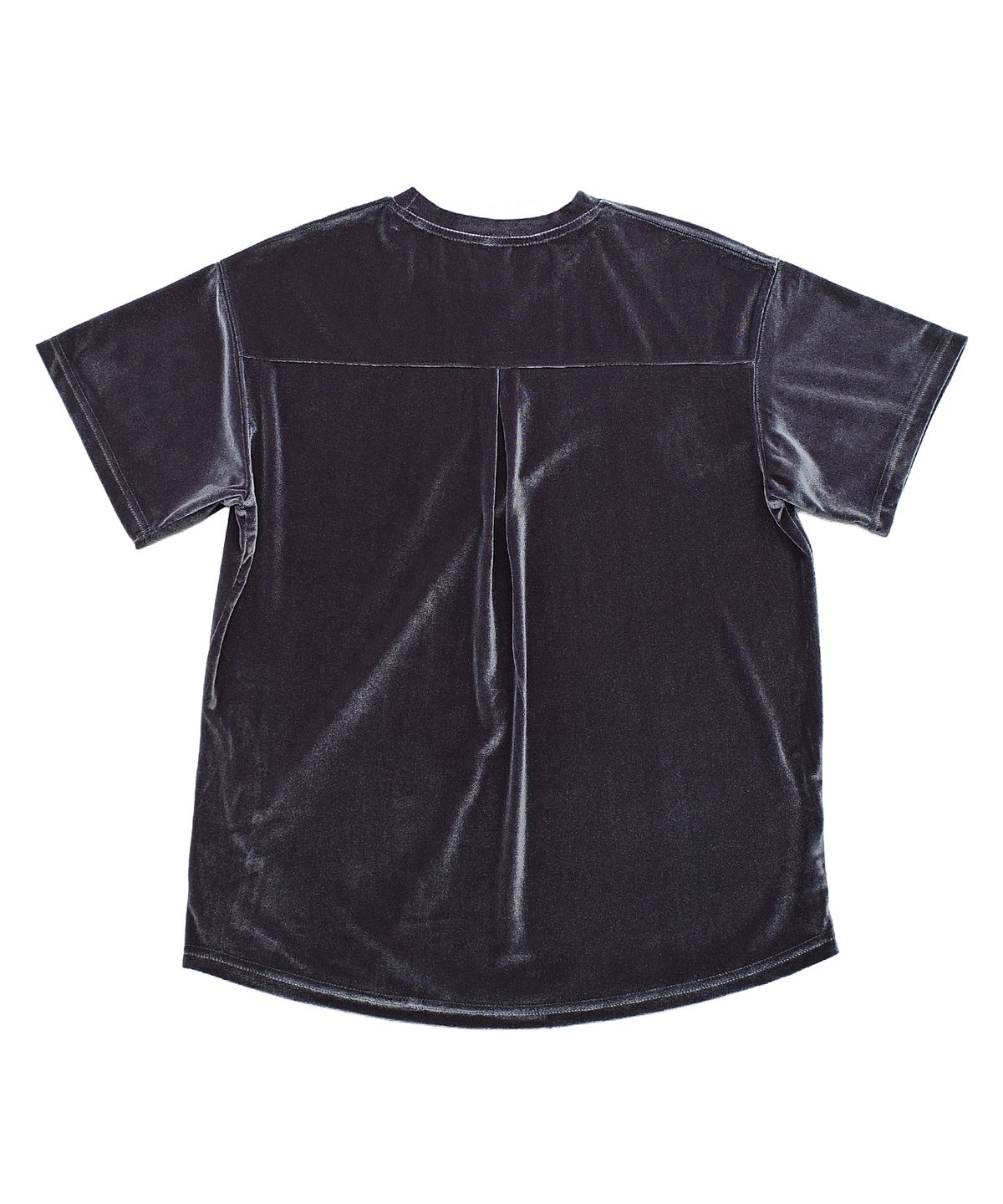 어낫띵(A NOTHING) DROP-SHOULDER VELVET 1/2 TEE (Charcoal)