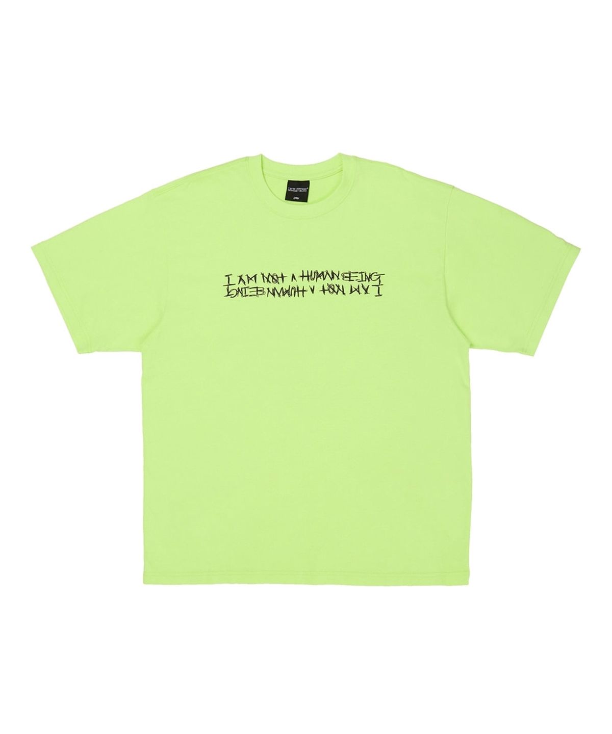 아임낫어휴먼비잉(I AM NOT A HUMAN BEING) Basic Logo Short Sleeve T-Shirt - NEON