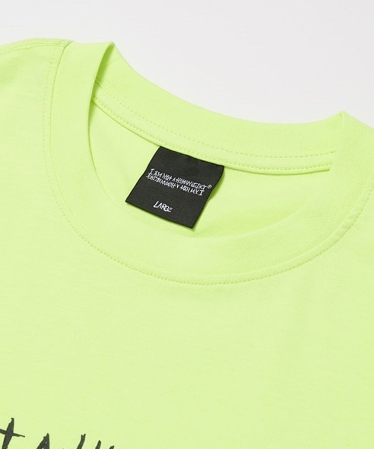 아임낫어휴먼비잉(I AM NOT A HUMAN BEING) Basic Logo Short Sleeve T-Shirt - NEON