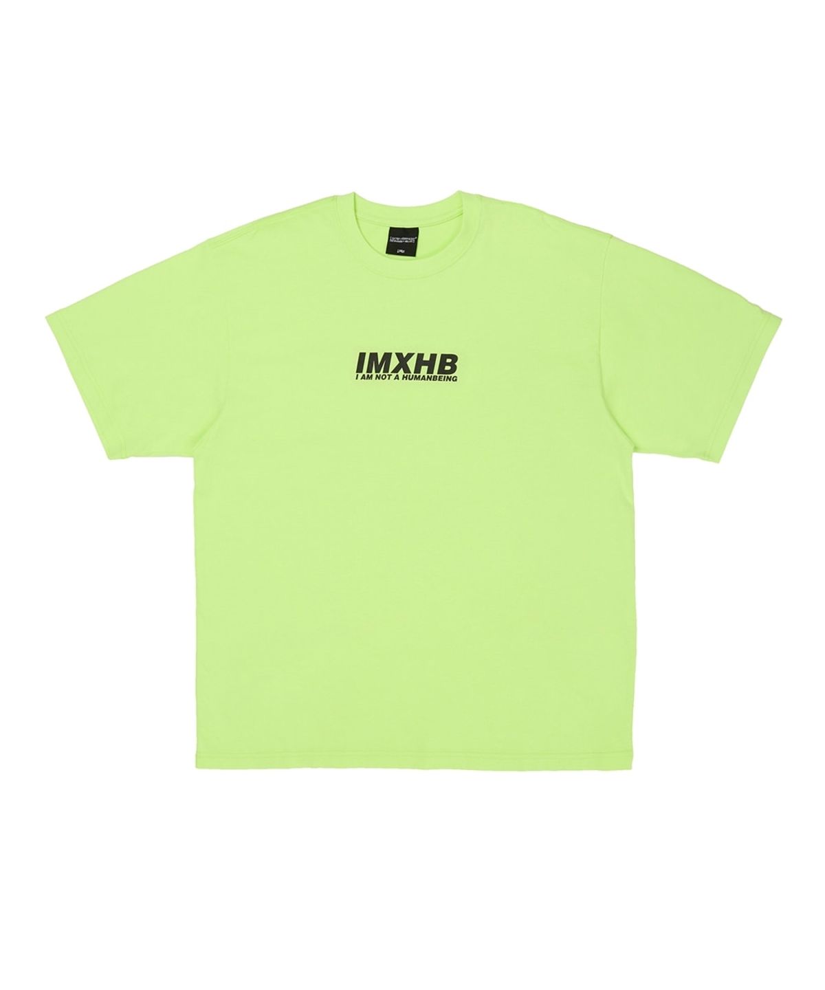 아임낫어휴먼비잉(I AM NOT A HUMAN BEING) Word Short Sleeve T-Shirt - NEON