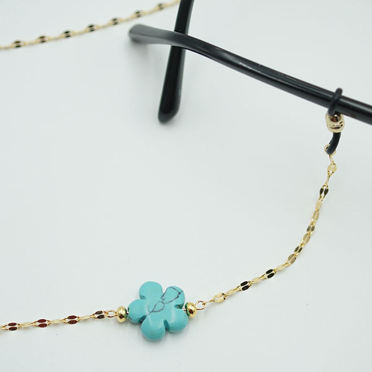 트레쥬(TREAJU) Flower Turquoise surgical glasses chain