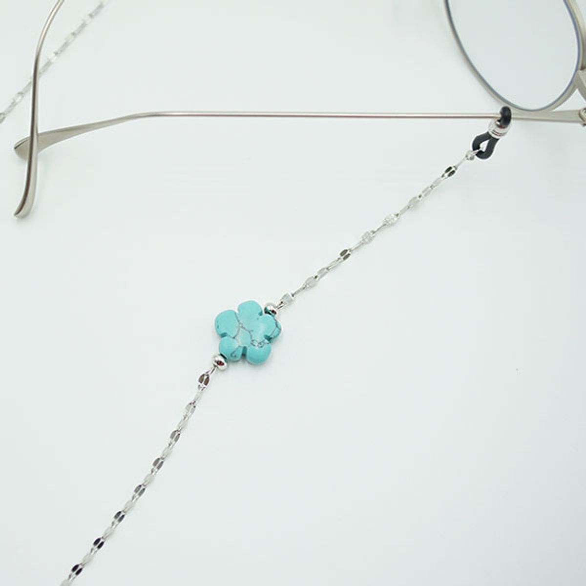 트레쥬(TREAJU) Flower Turquoise surgical glasses chain
