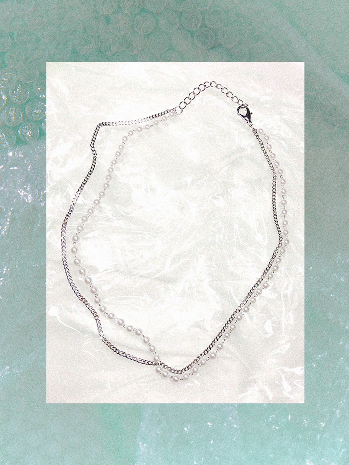 원이너프(ONE ENOUGH) Double Pearl Layered Necklace