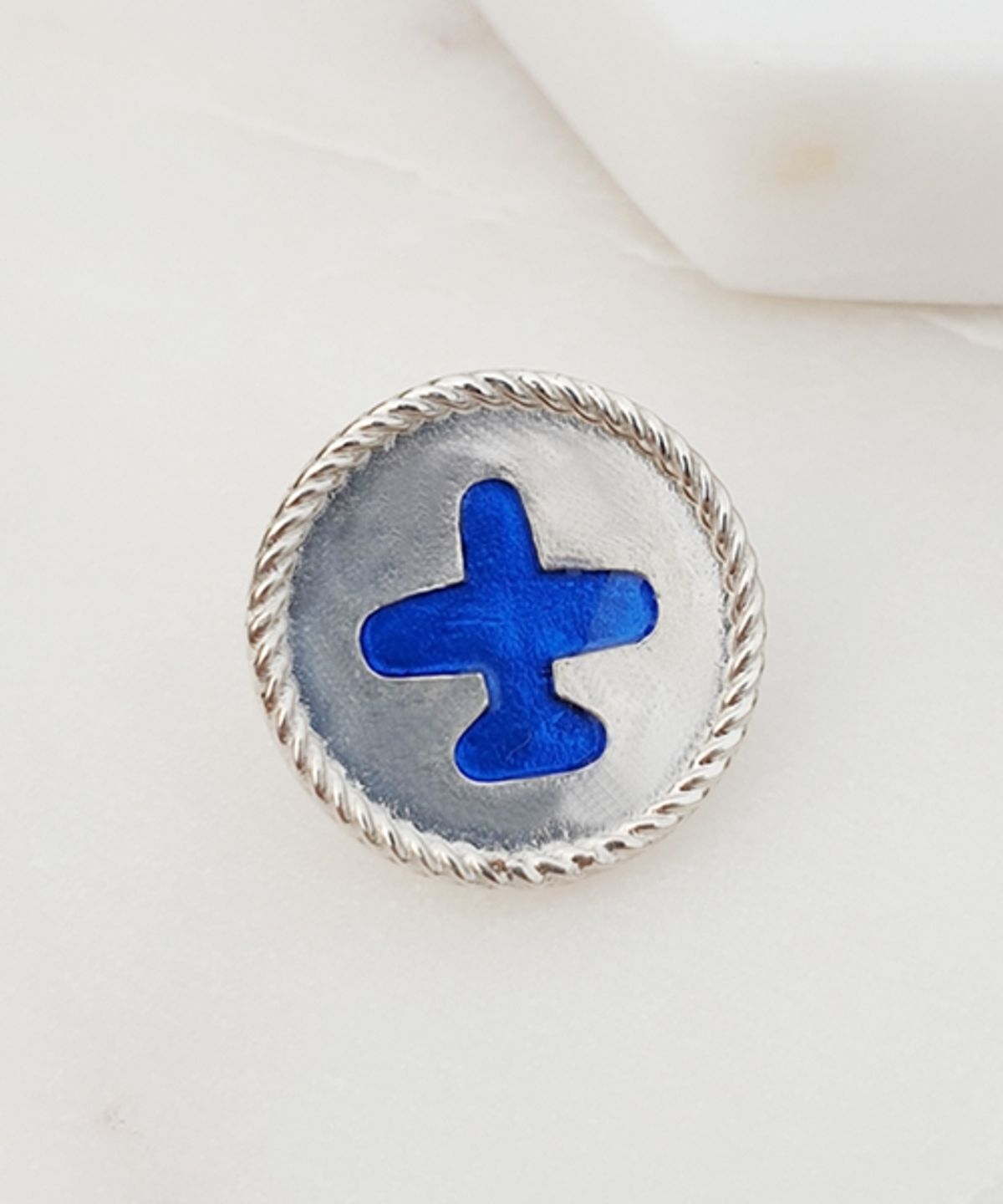 봉보(BONBEAU) 심플 유니크 비행기 코인귀걸이 Antique airplane Coin Earring