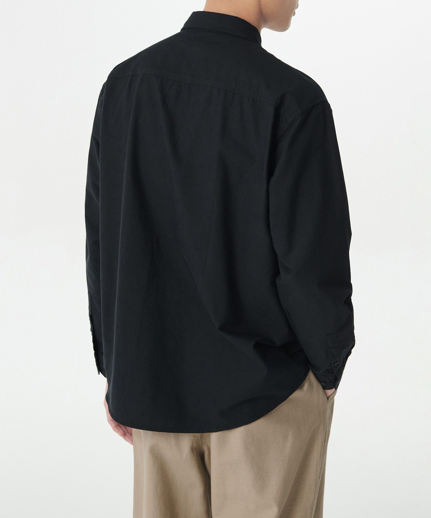 MUSINSA | MUSINSA STANDARD Relax Fit Oxford Shirt [Black]