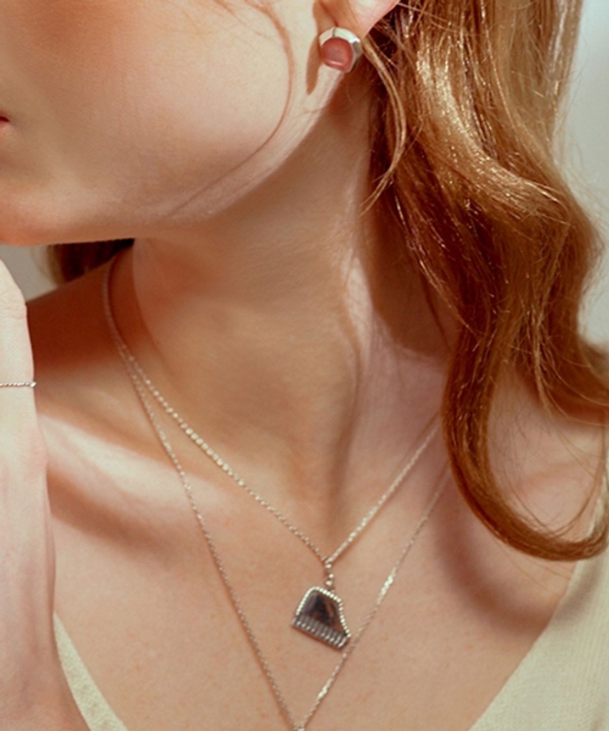 봉보(BONBEAU) 유니크 피아노 팬던트 목걸이 Piano crescendo Necklace