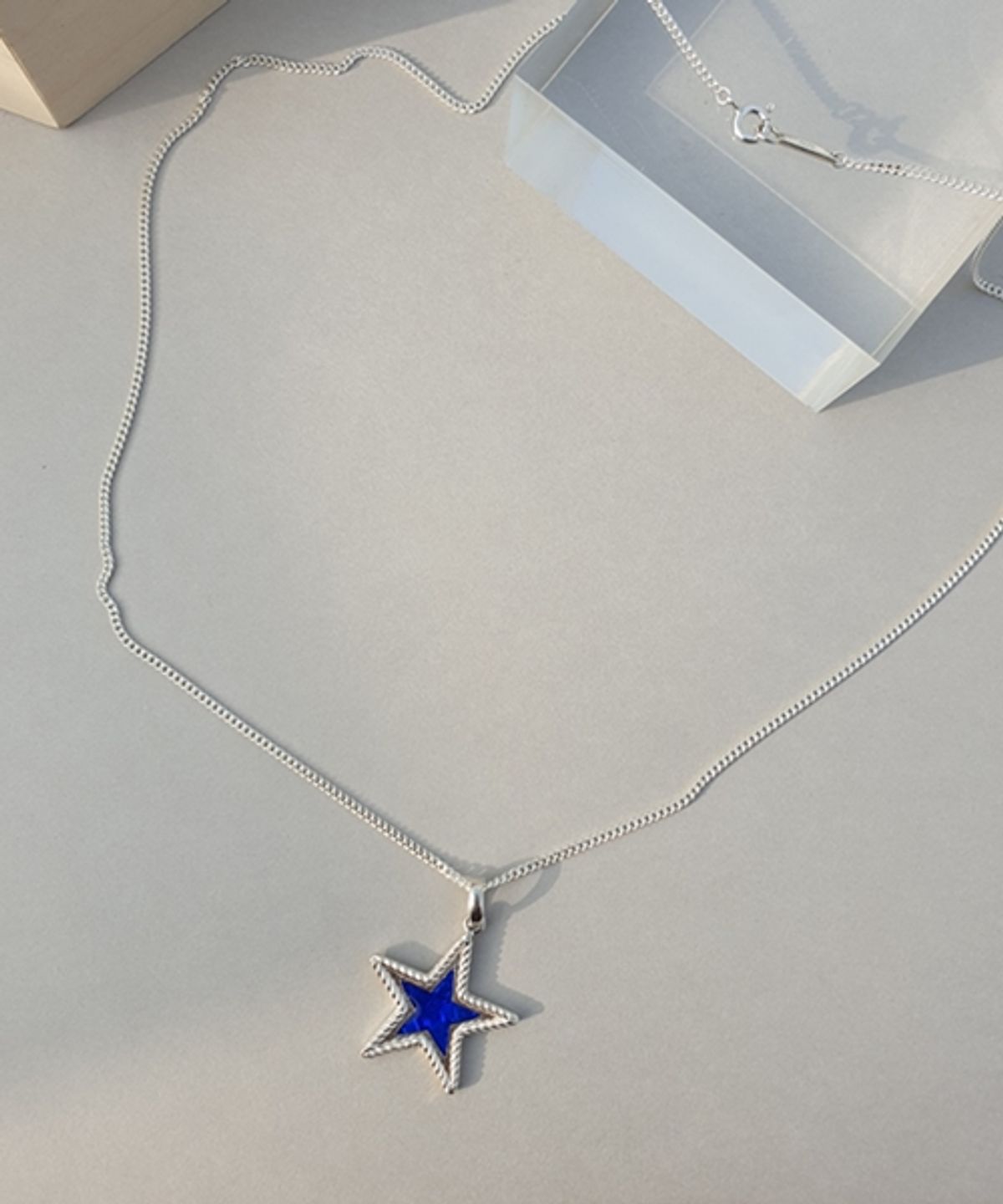 봉보(BONBEAU) 별 레이어드 목걸이 팬던트 Blue star Necklace