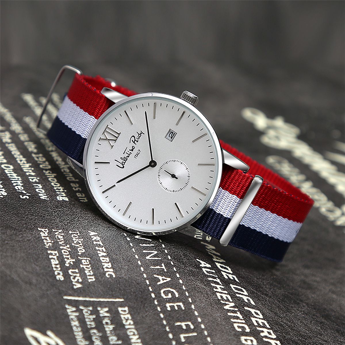 발렌티노 루디(VALENTINO RUDY) VR1301A-WTBK 남자시계 가죽시계