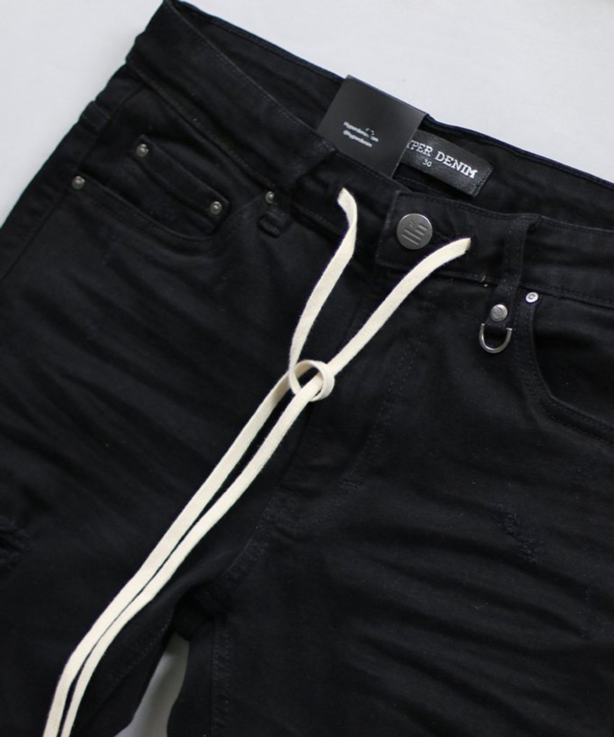 하이퍼 데님(HYPER DENIM) 젯 블랙 무파 진