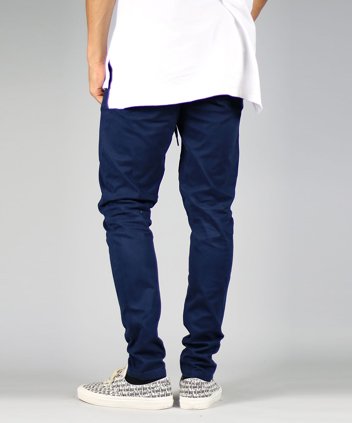 하이퍼 데님(HYPER DENIM) 다크 네이비 드롭 크로치 팬츠