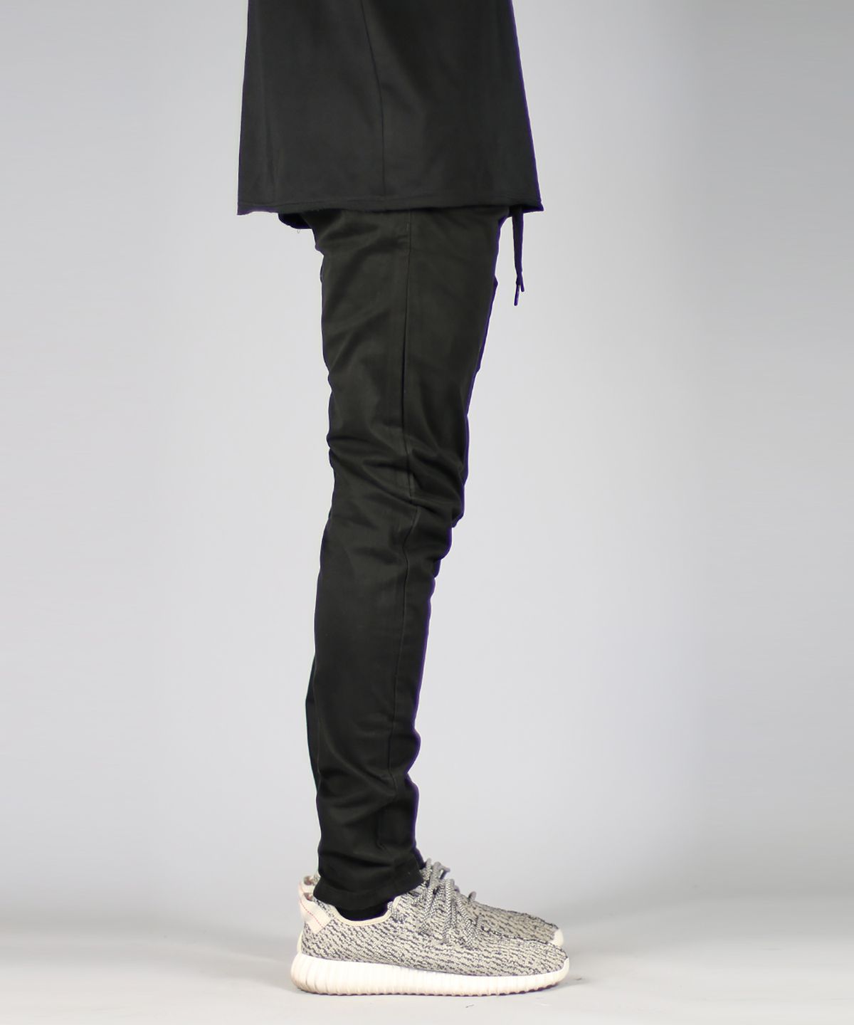 하이퍼 데님(HYPER DENIM) 블랙 드롭 크로치 팬츠