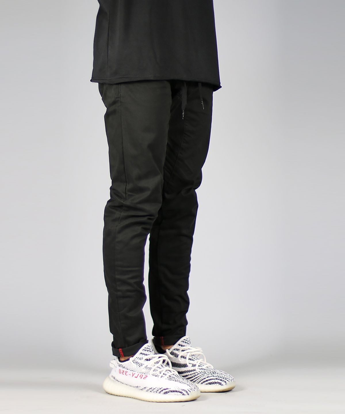 하이퍼 데님(HYPER DENIM) 블랙 드롭 크로치 팬츠