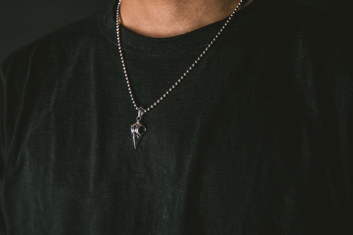 스팅925(STING925) Raven Skull Pendant