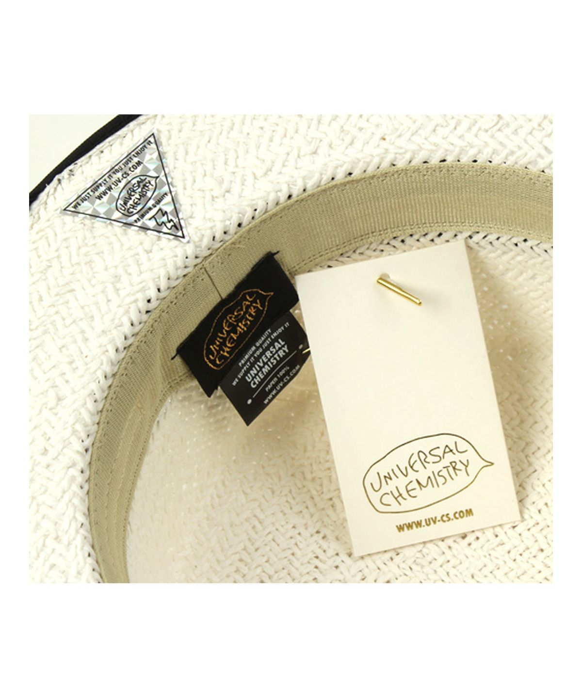 유니버셜 케미스트리(UNIVERSAL CHEMISTRY) Taping White Panama Hat 파나마햇