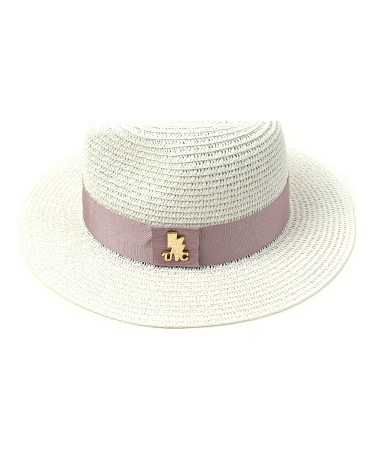 유니버셜 케미스트리(UNIVERSAL CHEMISTRY) Pink Line Summer White Fedora 여름페도라