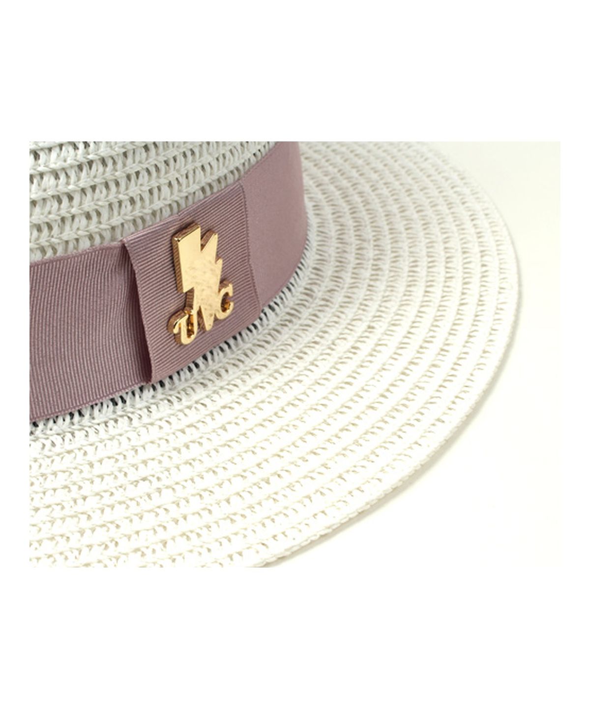 유니버셜 케미스트리(UNIVERSAL CHEMISTRY) Pink Line Summer White Fedora 여름페도라