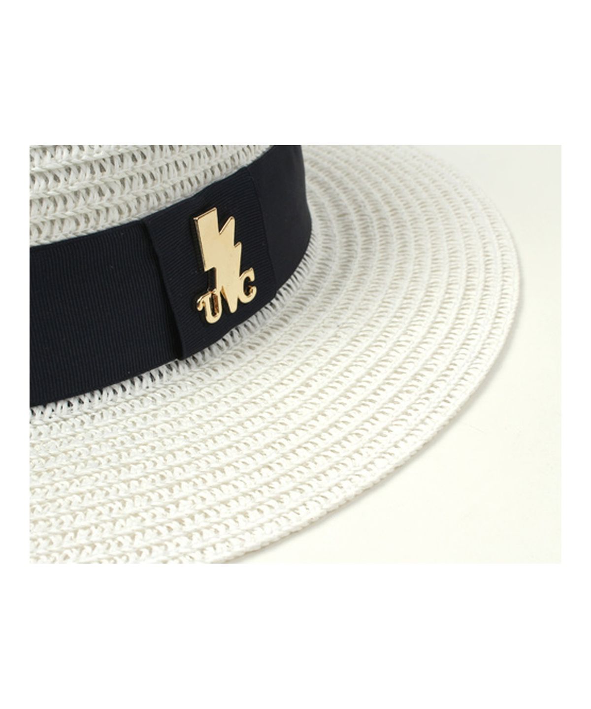 유니버셜 케미스트리(UNIVERSAL CHEMISTRY) Navy Line Summer White Fedora 여름페도라