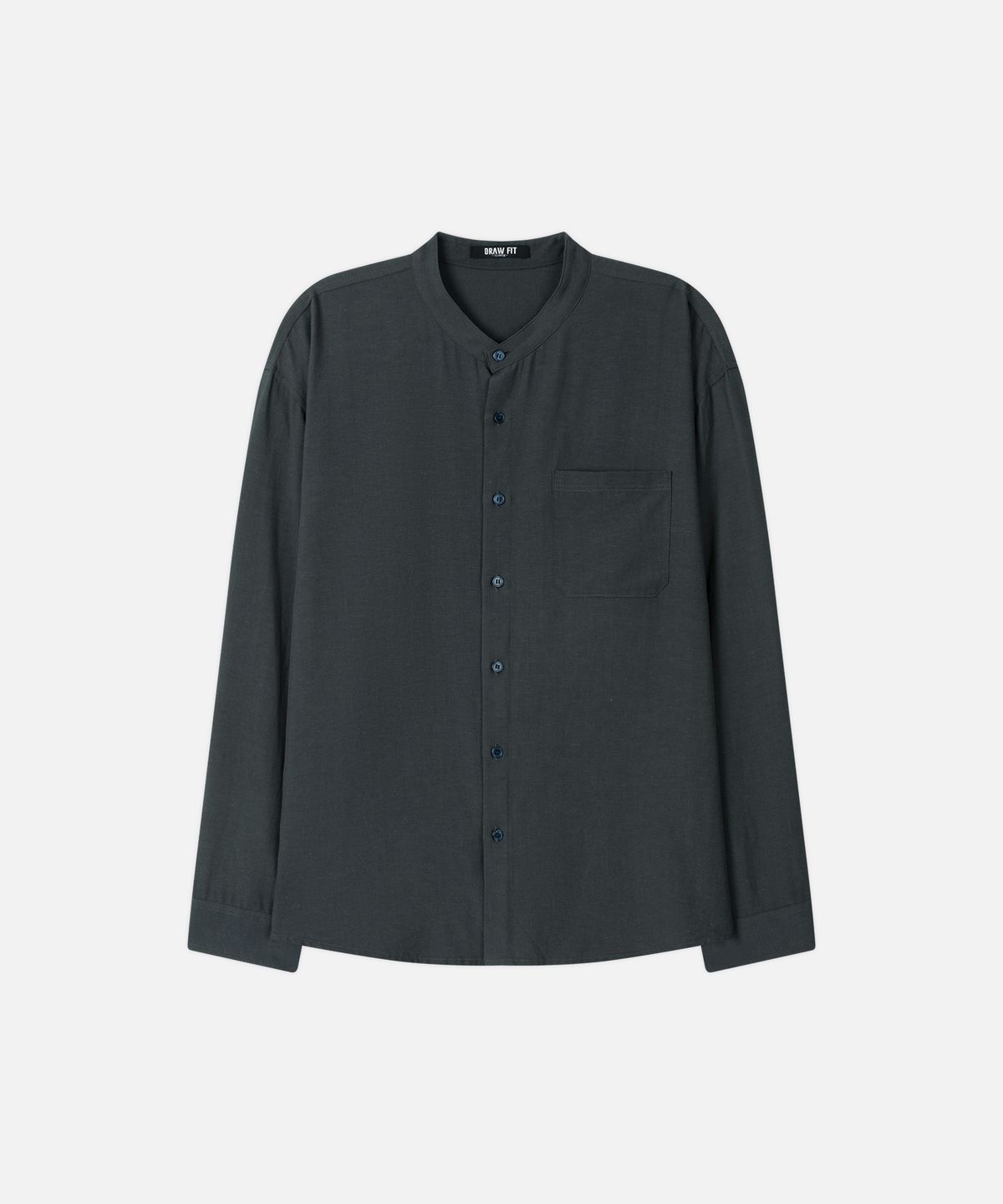 드로우핏(DRAW FIT) 스테이블 린넨 스탠드 카라 셔츠 [2color]