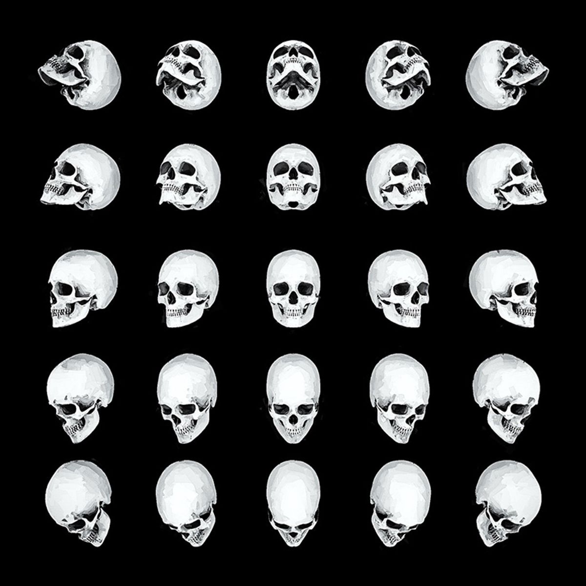 에잇볼륨(EIGHTVOLUME) EV 25 Skulls Tee (White)
