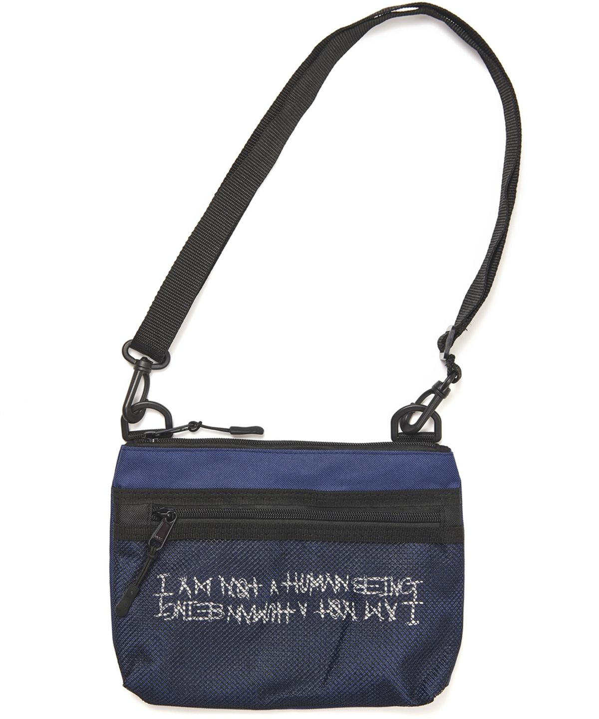 아임낫어휴먼비잉(I AM NOT A HUMAN BEING) Basic Logo Pouch Bag - BLUE