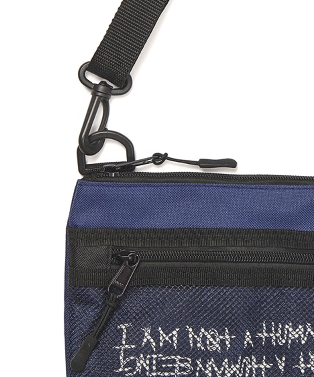 아임낫어휴먼비잉(I AM NOT A HUMAN BEING) Basic Logo Pouch Bag - BLUE
