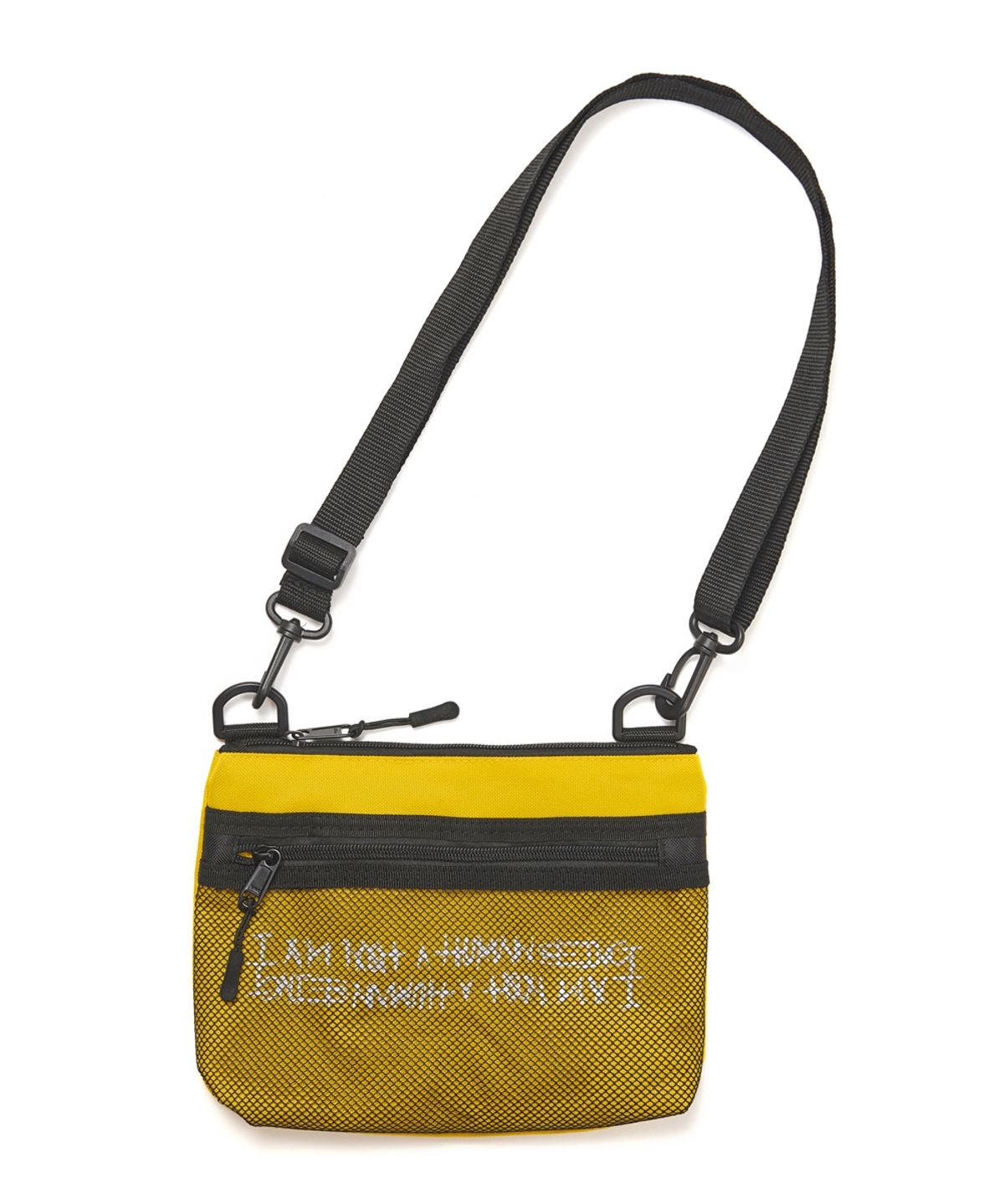 아임낫어휴먼비잉(I AM NOT A HUMAN BEING) Basic Logo Pouch Bag - YELLOW