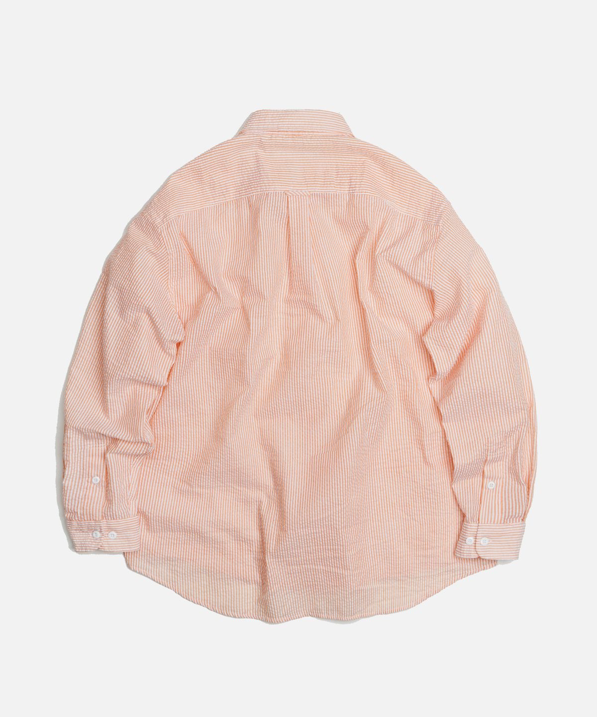 프리즘웍스(FRIZMWORKS) OG STRIPE SEERSUCKER SHIRT _ ORANGE