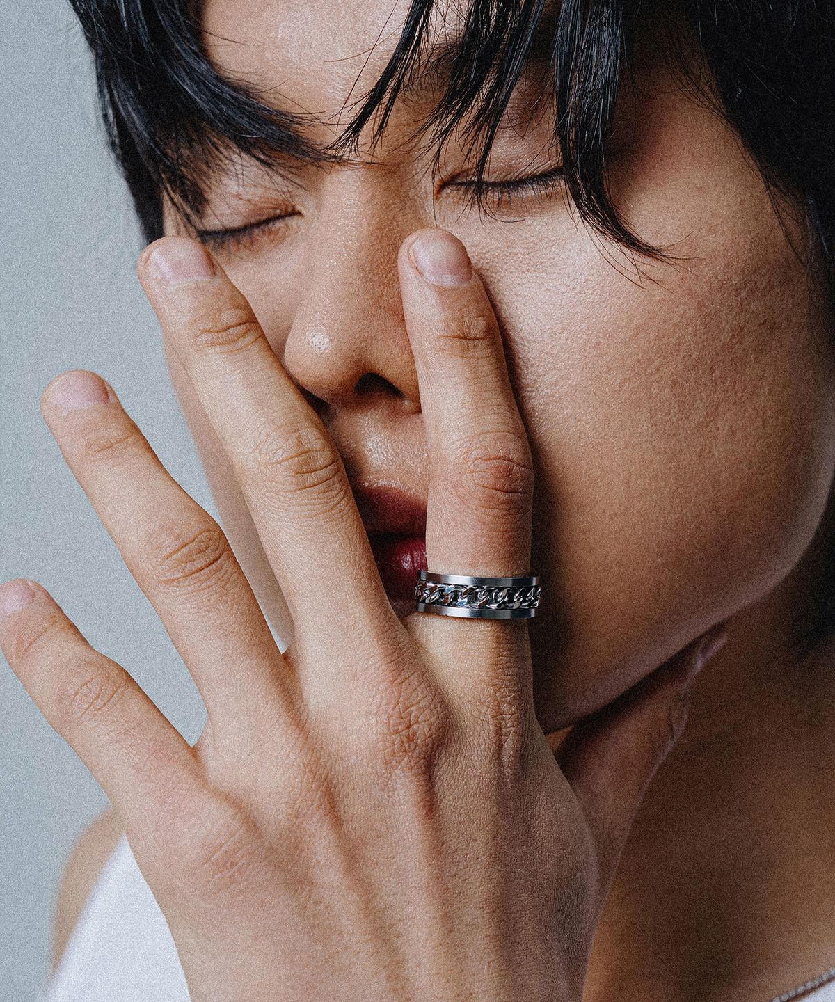 스칼렛또(SCALETTO) 753 써지컬스틸 뱅글체인2 반지