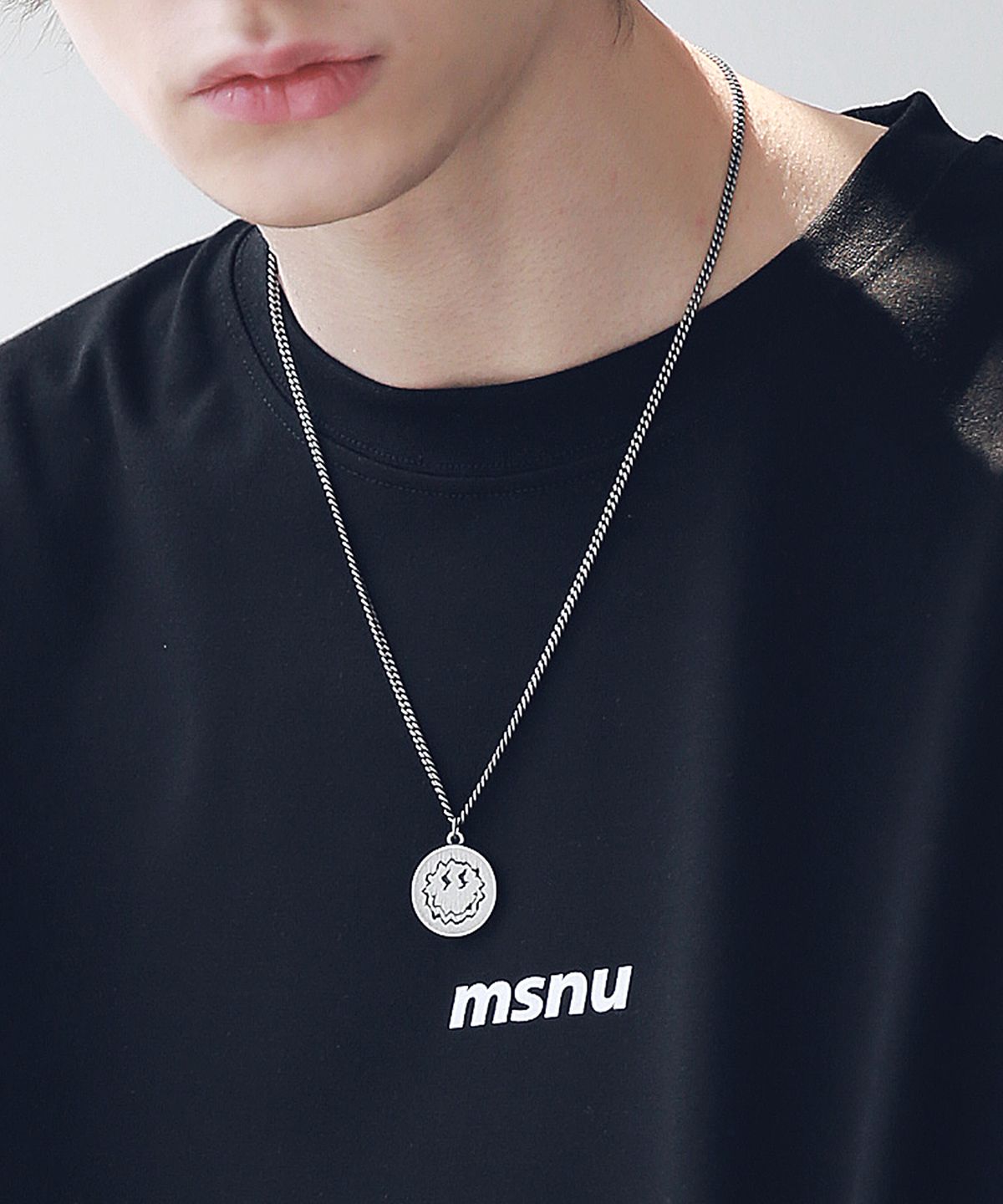 매스노운(MASSNOUN) SL 로고 SMILE 팬던트 목걸이 MSNAJ002-BS